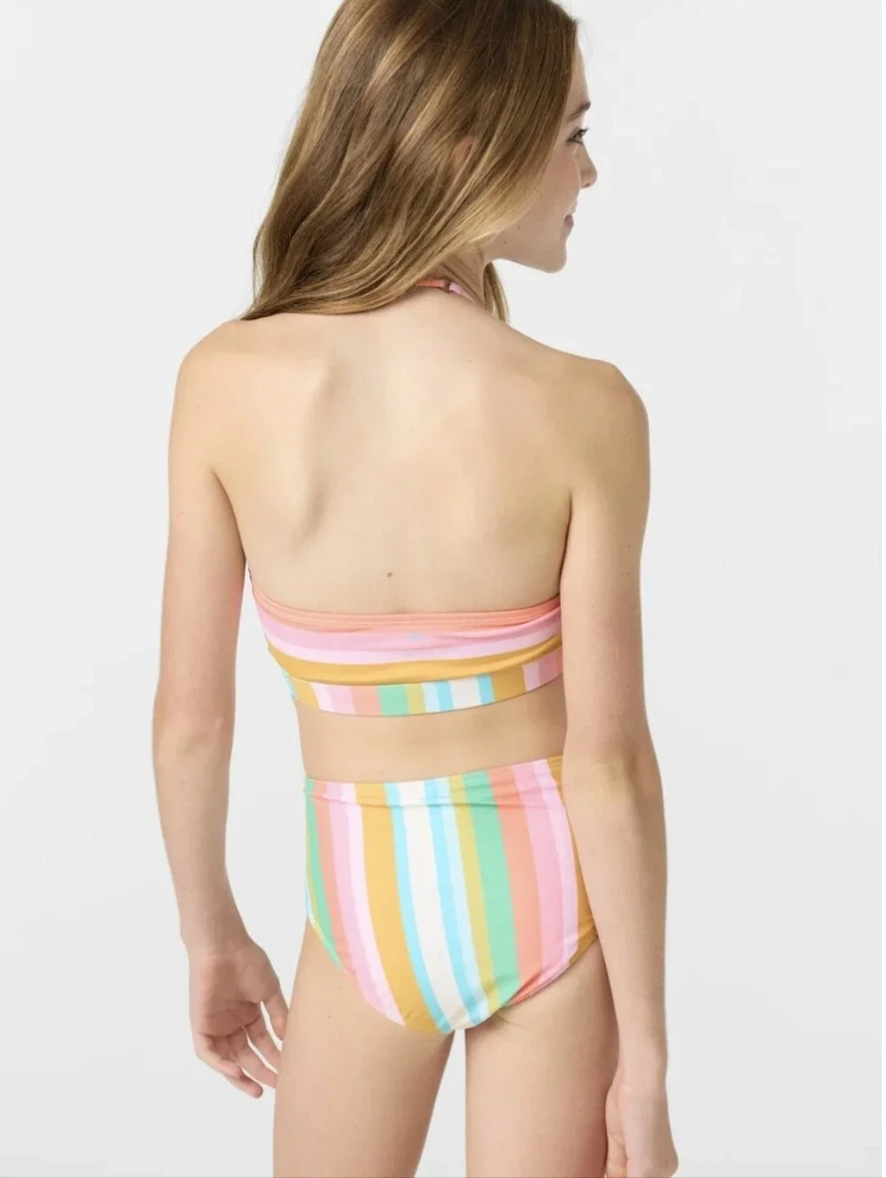O'Neill NEW Girls Low Tide Peek a Boo Hi Neck Bikini Set